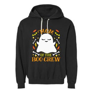 Mom Boo Crew Ghost Matching Family Set Mommy Halloween Garment-Dyed Fleece Hoodie