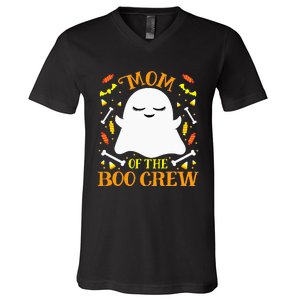 Mom Boo Crew Ghost Matching Family Set Mommy Halloween V-Neck T-Shirt