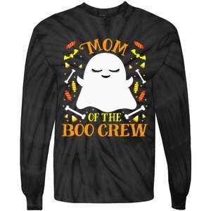 Mom Boo Crew Ghost Matching Family Set Mommy Halloween Tie-Dye Long Sleeve Shirt