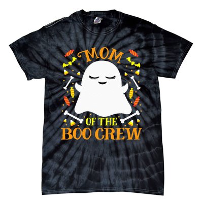 Mom Boo Crew Ghost Matching Family Set Mommy Halloween Tie-Dye T-Shirt