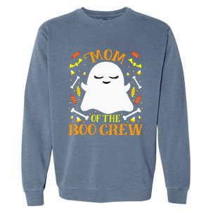 Mom Boo Crew Ghost Matching Family Set Mommy Halloween Garment-Dyed Sweatshirt