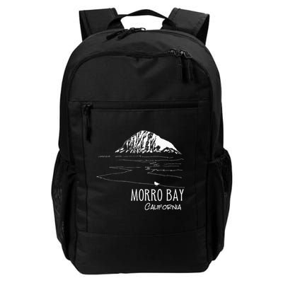 Morro Bay California Morro Rock Ca Drawing Souvenir Line Art Backpack