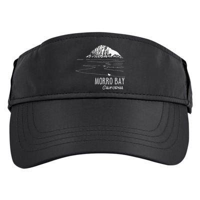 Morro Bay California Morro Rock Ca Drawing Souvenir Line Art Adult Drive Performance Visor
