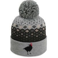 Music Bird Crow Musical Note A Black Crow A Red Headphone The Baniff Cuffed Pom Beanie