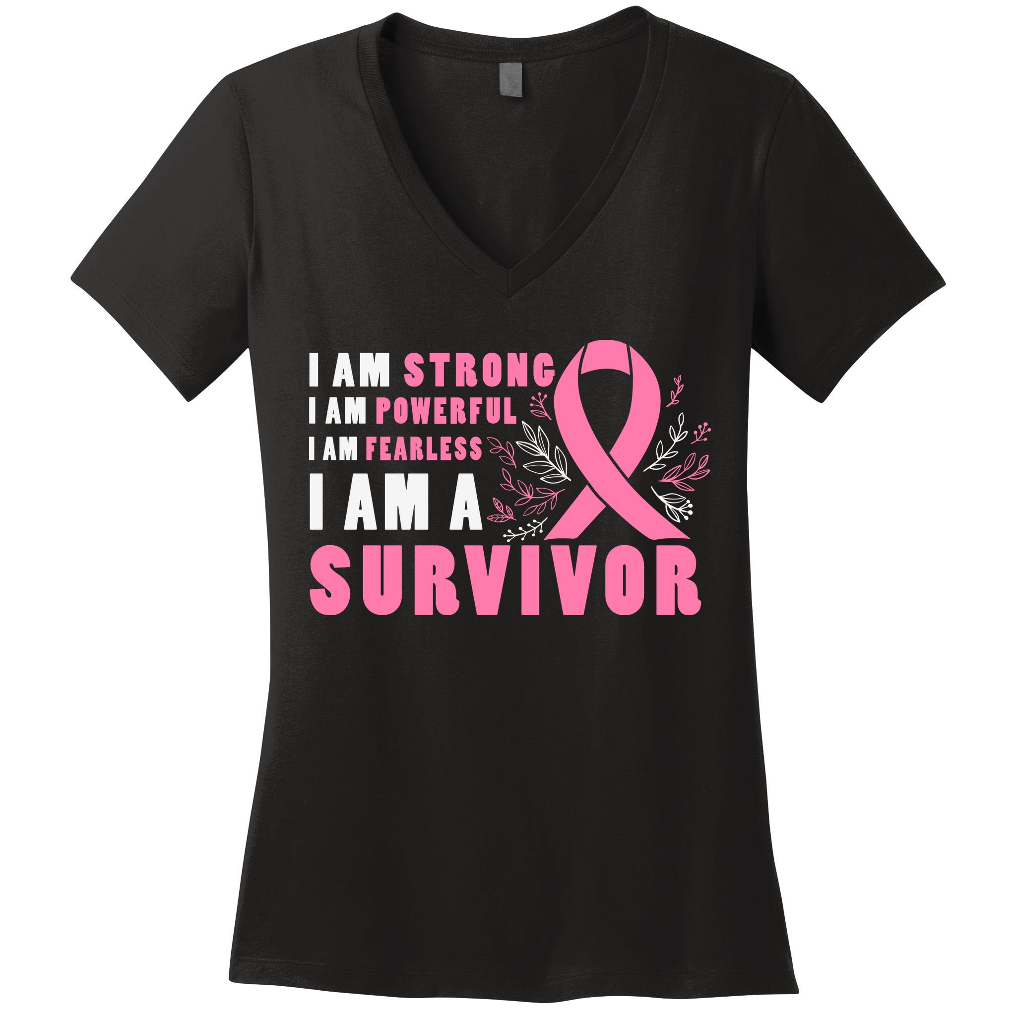 Motivational Breast Cancer Quotes Inspirational Cancer Quotes Cancer Awareness Women's V-Neck T-Shirt