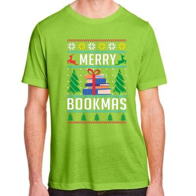 Merry Bookmas Christmas Holiday Book Lover Xmas Adult ChromaSoft Performance T-Shirt