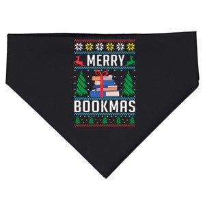 Merry Bookmas Christmas Holiday Book Lover Xmas USA-Made Doggie Bandana