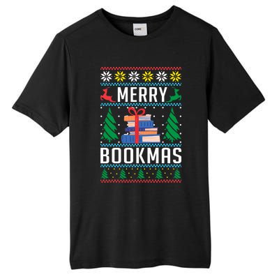 Merry Bookmas Christmas Holiday Book Lover Xmas Tall Fusion ChromaSoft Performance T-Shirt