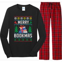 Merry Bookmas Christmas Holiday Book Lover Xmas Long Sleeve Pajama Set