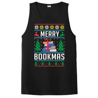 Merry Bookmas Christmas Holiday Book Lover Xmas PosiCharge Competitor Tank