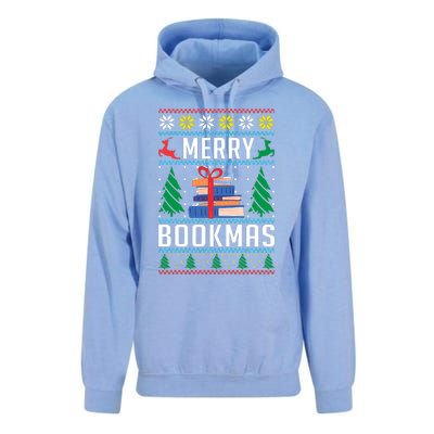 Merry Bookmas Christmas Holiday Book Lover Xmas Unisex Surf Hoodie