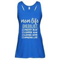 Messy Bun Coffee Run Loving Wife Amazing Life Checklist Gift Ladies Essential Flowy Tank