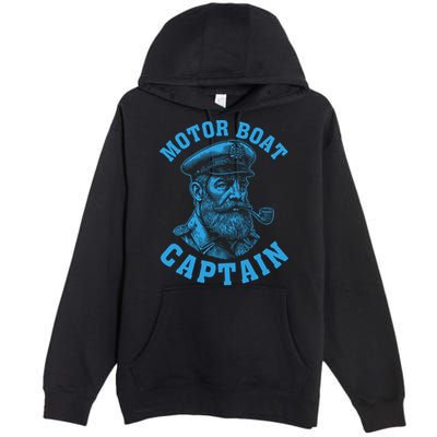 Motor Boat Captain Premium Pullover Hoodie