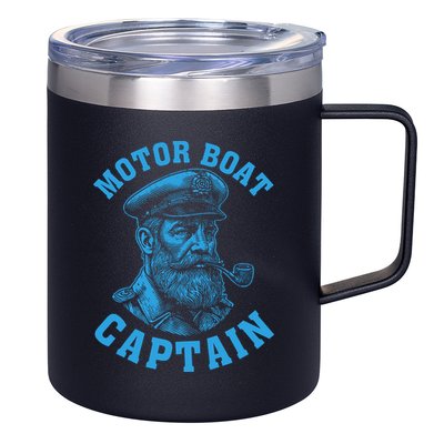 Motor Boat Captain 12oz Stainless Steel Coffee Mug