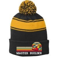 Master Builder Cool Builder Building Blocks Set Toys Stripe Pom Pom Beanie