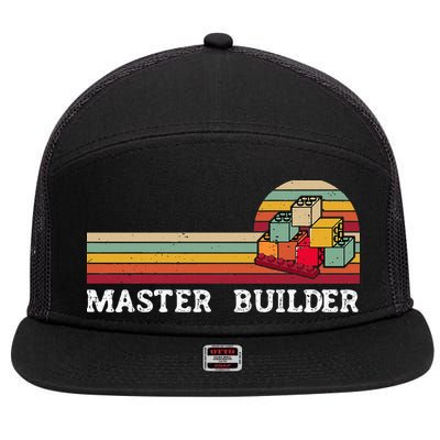 Master Builder Cool Builder Building Blocks Set Toys 7 Panel Mesh Trucker Snapback Hat