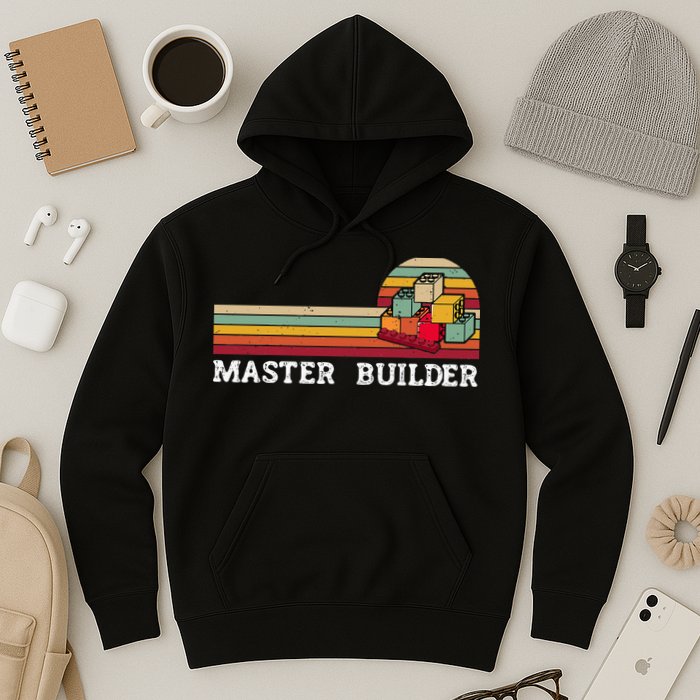Master Builder Cool Builder Building Blocks Set Toys Hoodie