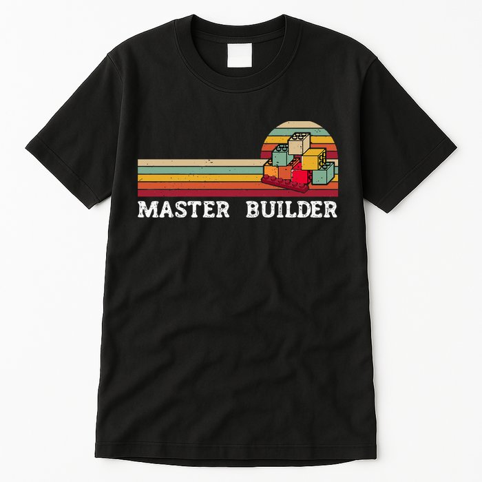 Master Builder Cool Builder Building Blocks Set Toys Tall T-Shirt