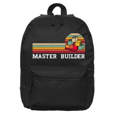 Master Builder Cool Builder Building Blocks Set Toys 16 in Basic Backpack