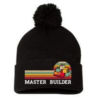 Master Builder Cool Builder Building Blocks Set Toys Pom Pom 12in Knit Beanie