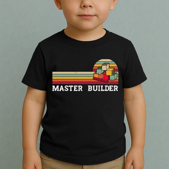Master Builder Cool Builder Building Blocks Set Toys Toddler T-Shirt