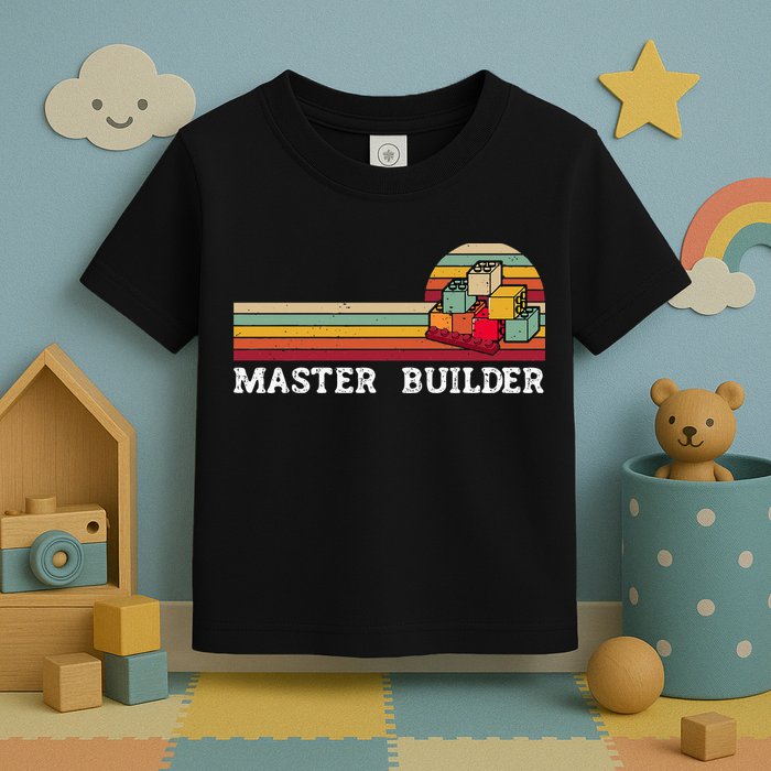 Master Builder Cool Builder Building Blocks Set Toys Toddler T-Shirt