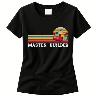 Master Builder Cool Builder Building Blocks Set Toys Womens T-Shirt