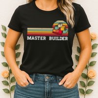 Master Builder Cool Builder Building Blocks Set Toys Womens T-Shirt