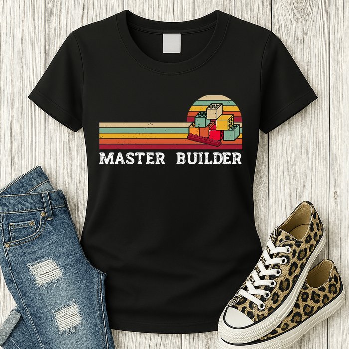 Master Builder Cool Builder Building Blocks Set Toys Womens T-Shirt