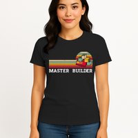 Master Builder Cool Builder Building Blocks Set Toys Womens T-Shirt