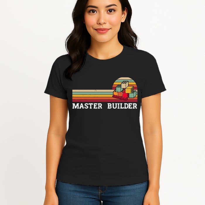 Master Builder Cool Builder Building Blocks Set Toys Womens T-Shirt