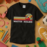 Master Builder Cool Builder Building Blocks Set Toys Kids T-Shirt