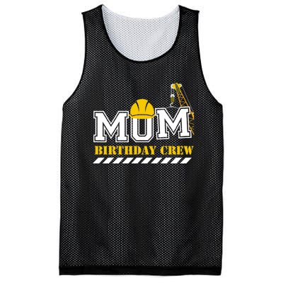 Mom Birthday Crew Construction Birthday Party Mesh Reversible Basketball Jersey Tank