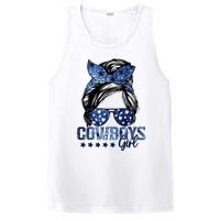 Messy Bun Cowboys Girl Sport Fan PosiCharge Competitor Tank