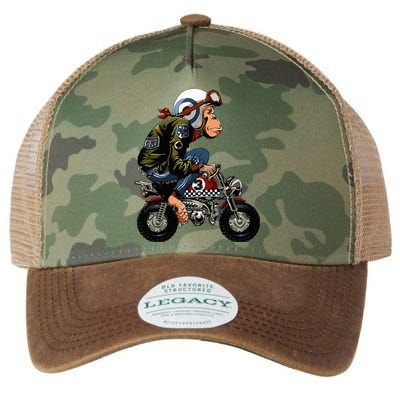 Monkey Bike Cartoon Legacy Tie Dye Trucker Hat