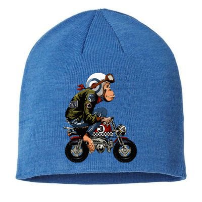 Monkey Bike Cartoon Sustainable Beanie