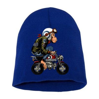 Monkey Bike Cartoon Short Acrylic Beanie