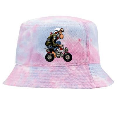 Monkey Bike Cartoon Tie-Dyed Bucket Hat