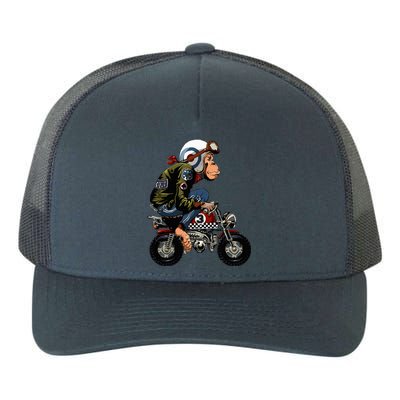 Monkey Bike Cartoon Yupoong Adult 5-Panel Trucker Hat