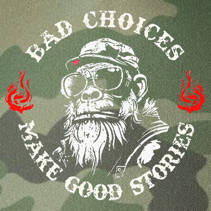 Monkey Bad Choices Make Good Stories Legacy Tie Dye Trucker Hat