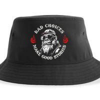 Monkey Bad Choices Make Good Stories Sustainable Bucket Hat