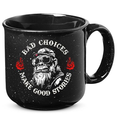 Monkey Bad Choices Make Good Stories 15oz Campfire Ceramic Mug