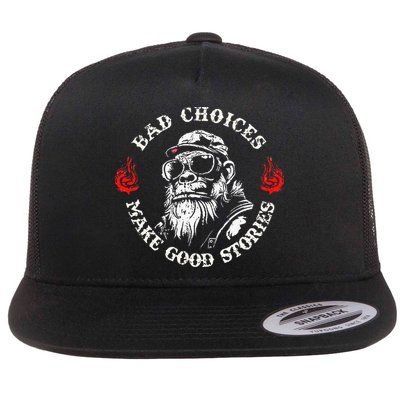 Monkey Bad Choices Make Good Stories Flatbill Hat