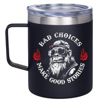 Monkey Bad Choices Make Good Stories 12oz Stainless Steel Coffee Mug