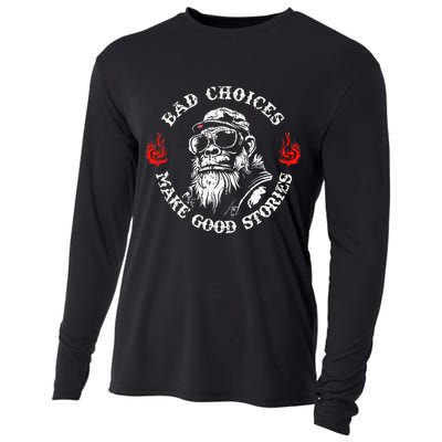 Monkey Bad Choices Make Good Stories Cooling Performance Long Sleeve Crew