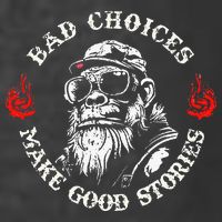 Monkey Bad Choices Make Good Stories Women's Pullover Hoodie