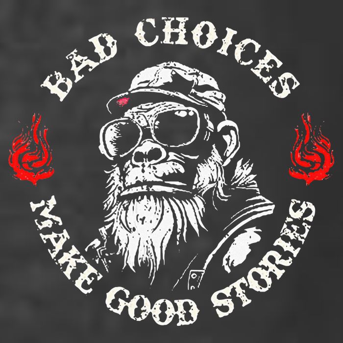 Monkey Bad Choices Make Good Stories Women's Pullover Hoodie