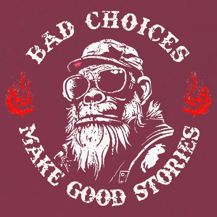 Monkey Bad Choices Make Good Stories 16oz Travel Tumbler