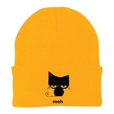 Meh Black Cat Funny Knit Cap Winter Beanie