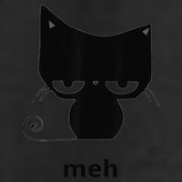 Meh Black Cat Funny Cool Comfort Performance Bucket Hat